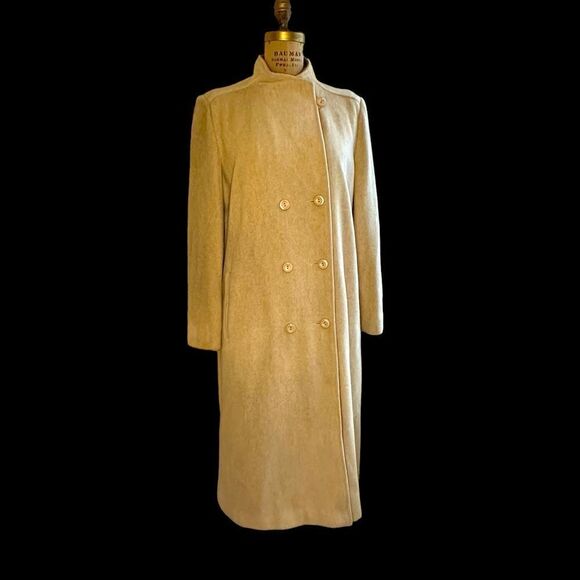 Vtg 70s brown and beige wool coat, Forecaster of Boston Pure Wool size 10 - Picture 2 of 15